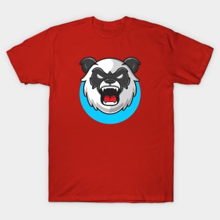 Angry Panda Cartoon Vector Icon Illustration (2) T-Shirt